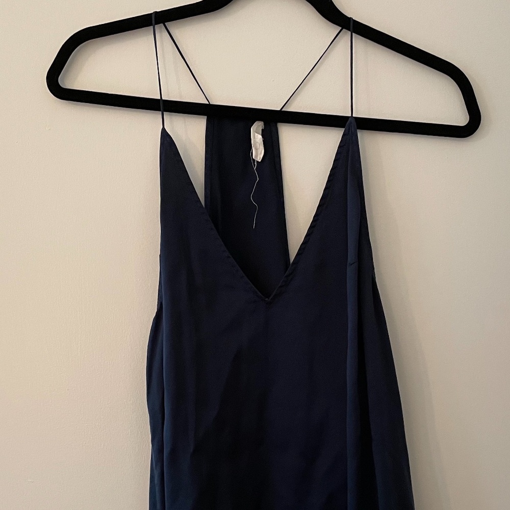 CAMI NYC Midnight Blue Silk tank